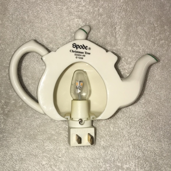 Spade Christmas Tree Tea Pot Ceramic Nightlight - Pre Owned - Picture 2 of 4